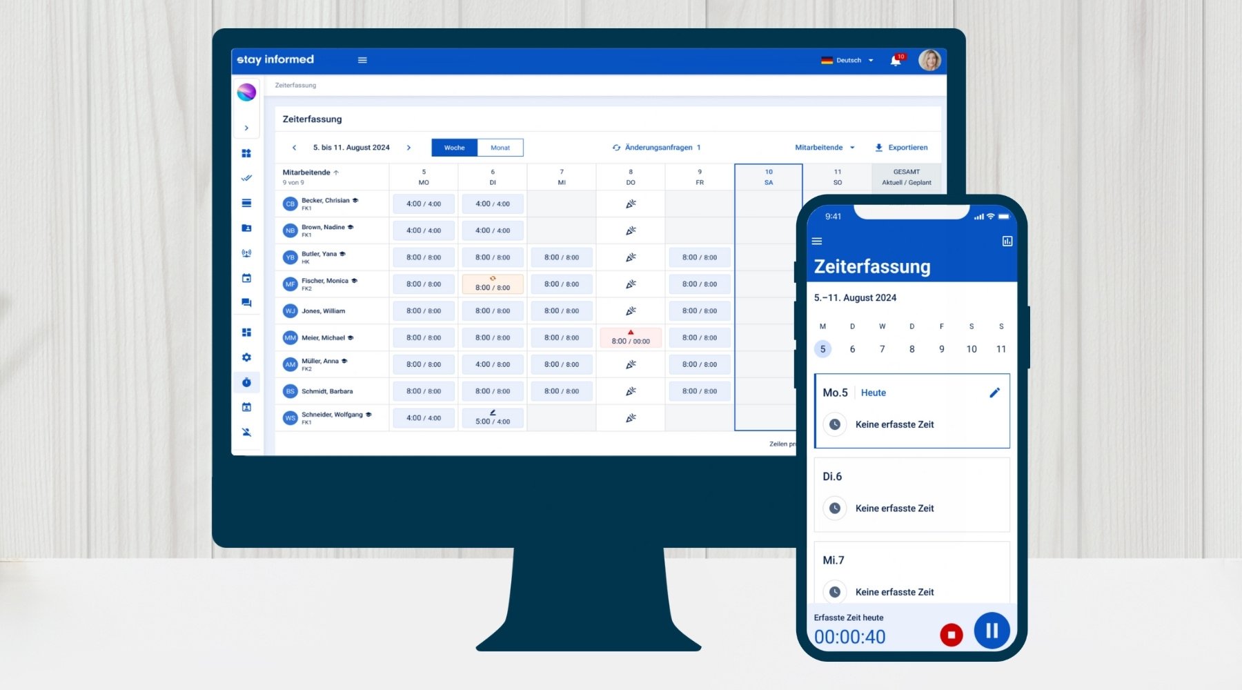 Mockup Teamplanung