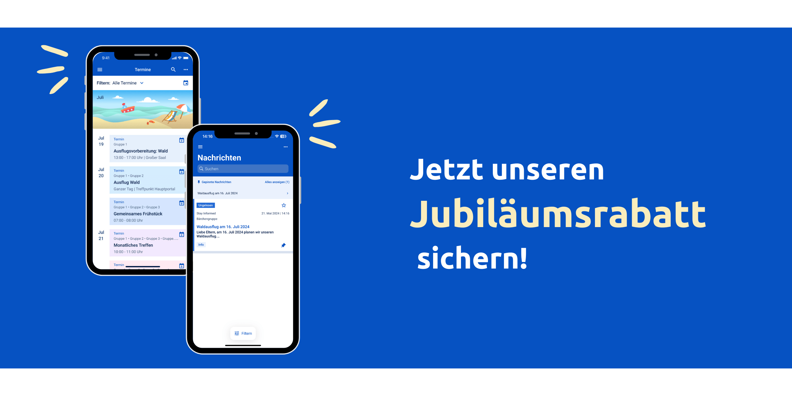 Jubiläumsrabatt Stay Informed